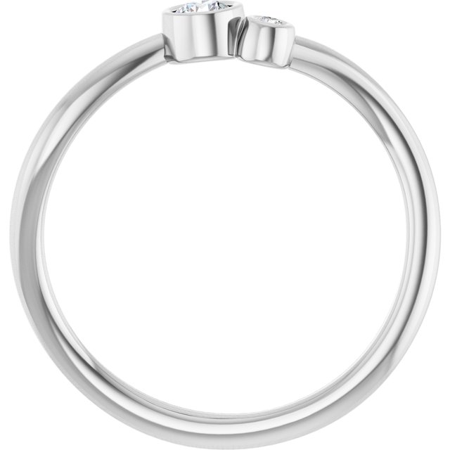 14K White 1/8 CTW Natural Diamond Ring